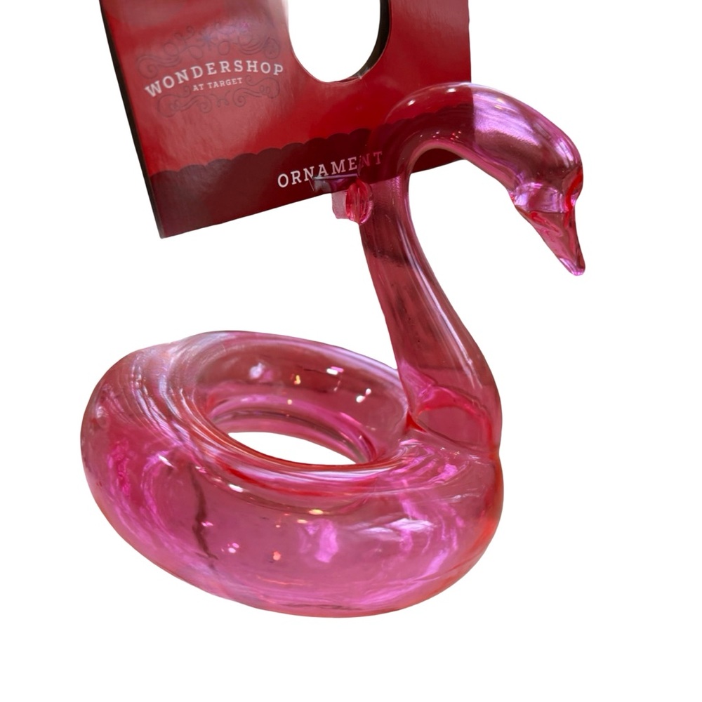 Wondershop Vibrant Pink Blown Glass Pool‎ Flamingo Float Ornament